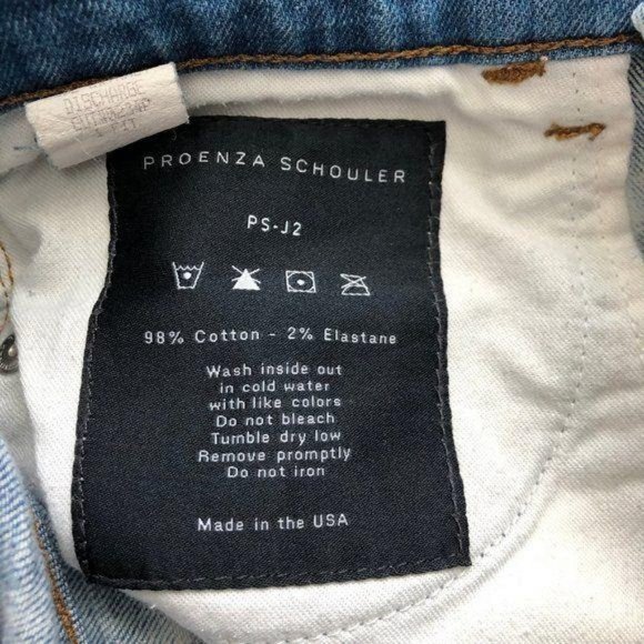 Proenza Schouler PS-J2 Acid Wash Jeans Skinny Ligh - Picture 8 of 10